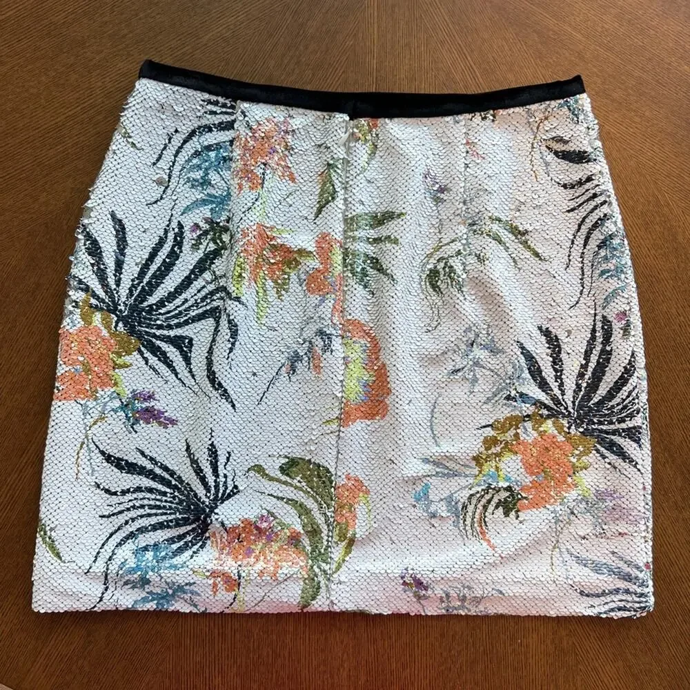 B|OUSE London Sequin Lined Floral Skirt – Size 8